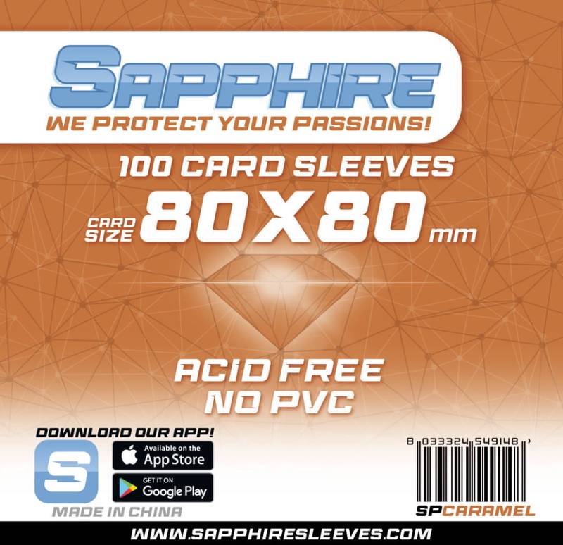 Obaly na karty Sapphire Caramel - 80 x 80mm 100 ks