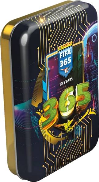 Fotbalové karty Panini FIFA 365 2024/2025 Adrenalyn plechová krabička (pocket)