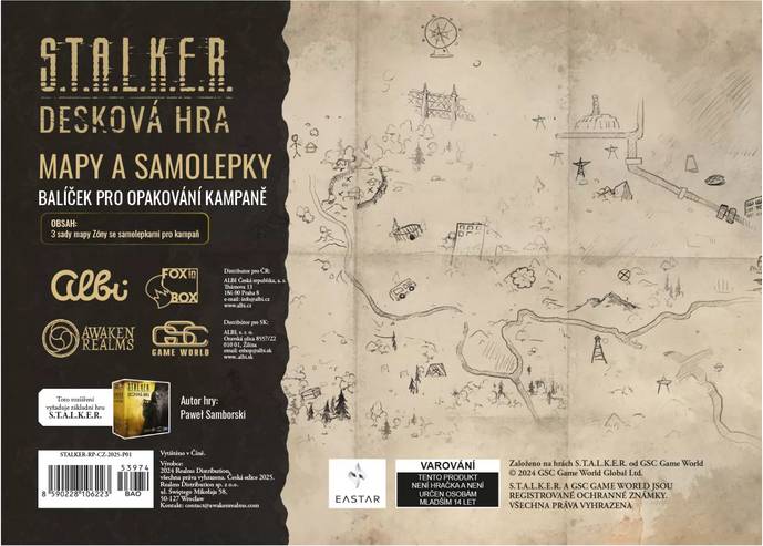 S.T.A.L.K.E.R.: Sada náhradních samolepek a map