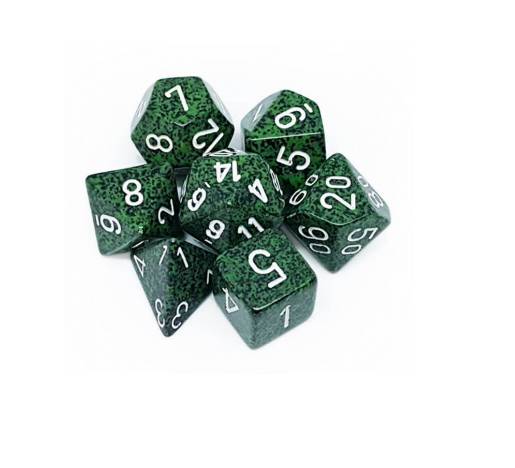 Sada 7 kostek Chessex - skvrnitá Recon - 25325