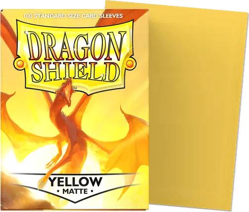 Ochranné obaly na karty Dragon Shield - Standard Sleeves Matte Yellow (100 ks)