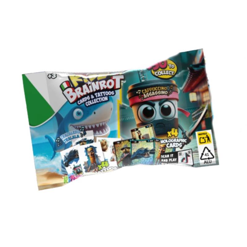 Sběratelské karty holografické  BrainRot + tetování