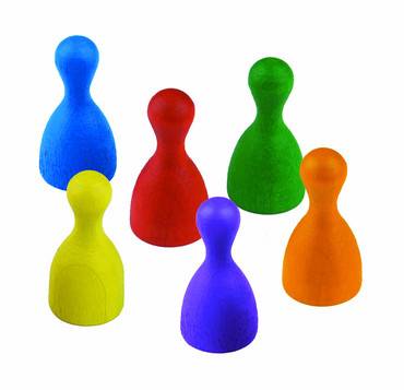 Halmičky/Figurky (sada, 24 ks, dřevo)