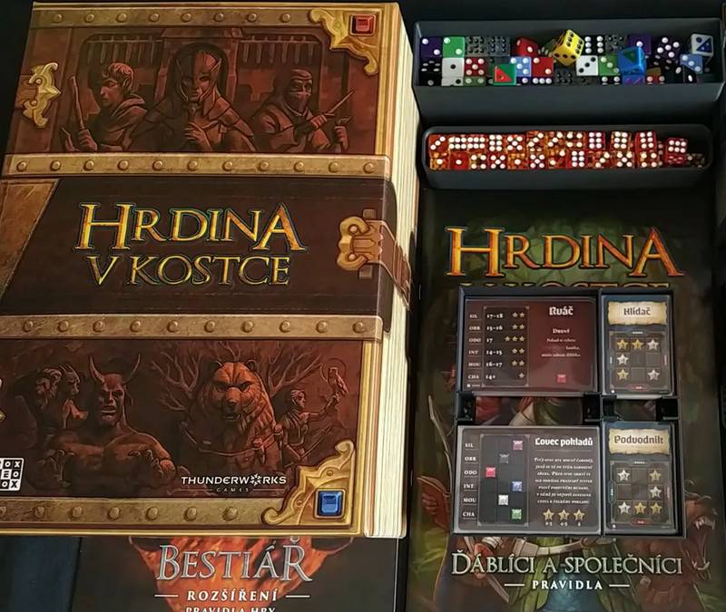 Custom 3D insert Hrdina v kostce + Big box