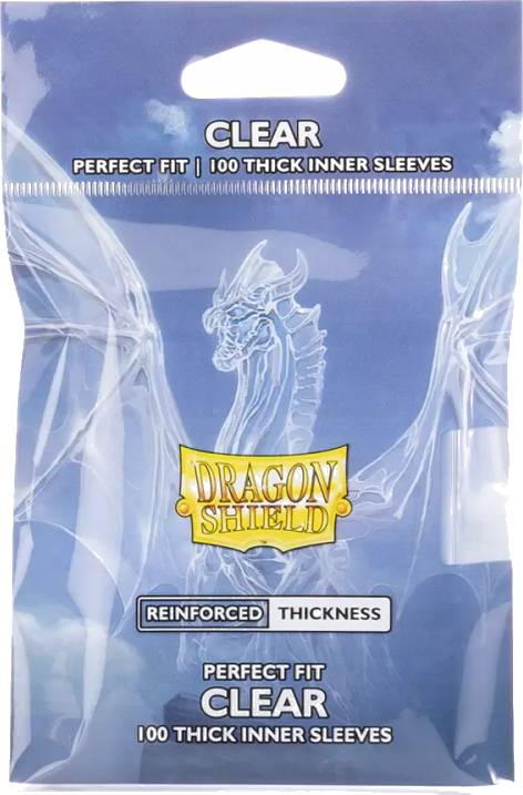 Ochranné obaly na karty Dragon Shield - Perfect Fit Hard Toploading Clear (100 ks)