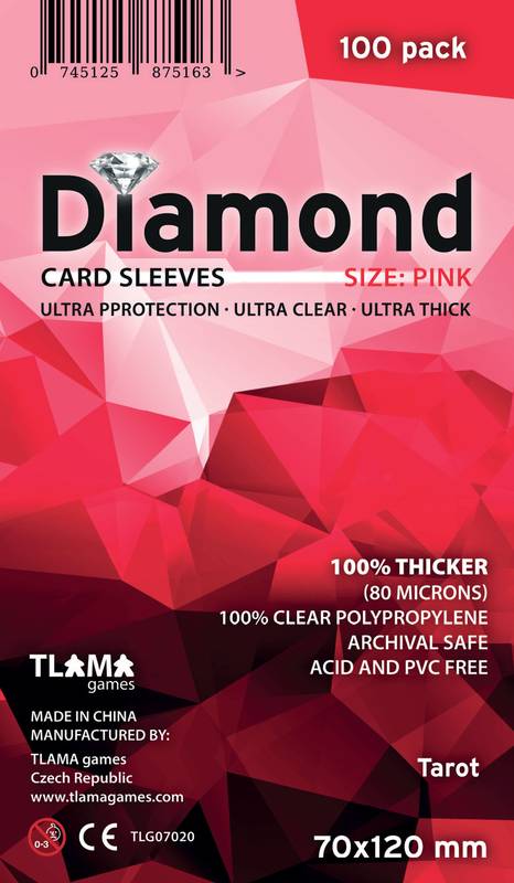 Obaly na karty Diamond Pink: Tarot (70x120 mm)