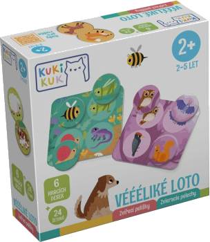 KukiKuk Véééliké loto Zvířecí pelíšky