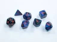 Mini Gemini Black-Starlight/Red Dice Set (7)