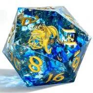 Sharp Edge Resin 55mm D20 - Blue/Swirl