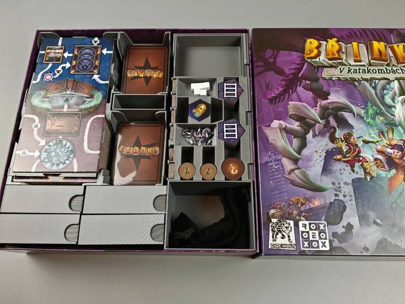 Insert: Břink! V katakombách + Lairs and Lost Chambers (černý, 0069) Varianta: Bez mřížek NENÍ HRA! Insert: Clank! Catacombs + Lairs and Lost Chambers