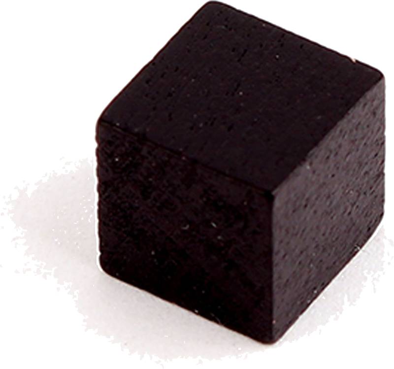 Dřevěné kostičky 10 mm - žetony (20 ks) Barva: Černá