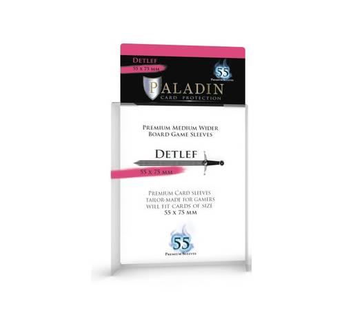 Obaly na karty Paladin - Detlef - Medium Wider 55 x 75mm 55 ks - clear