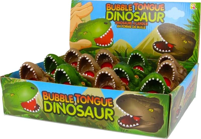 Mačkací hlava dinosaura s bublinou