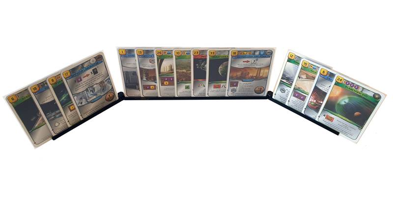 Stojan na karty SKLÁDACÍ Barva: Černá, Délka celkem (jednotlivá ramena): 241 mm