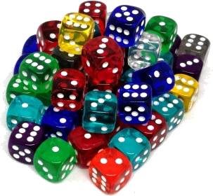 Kostka průhledná D6 12mm - 29122