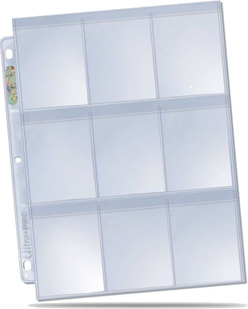 Stránkové obaly na 9 karet - UP Secure Platinum - 3 otvory a ochranná klopa (1ks)