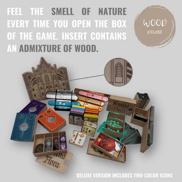 Kutná Hora: Město stříbra - insert se stojany do deskové hry (79776) Barva: Deluxe dřevo NENÍ HRA! Insert: Kutná Hora: The City of Silver