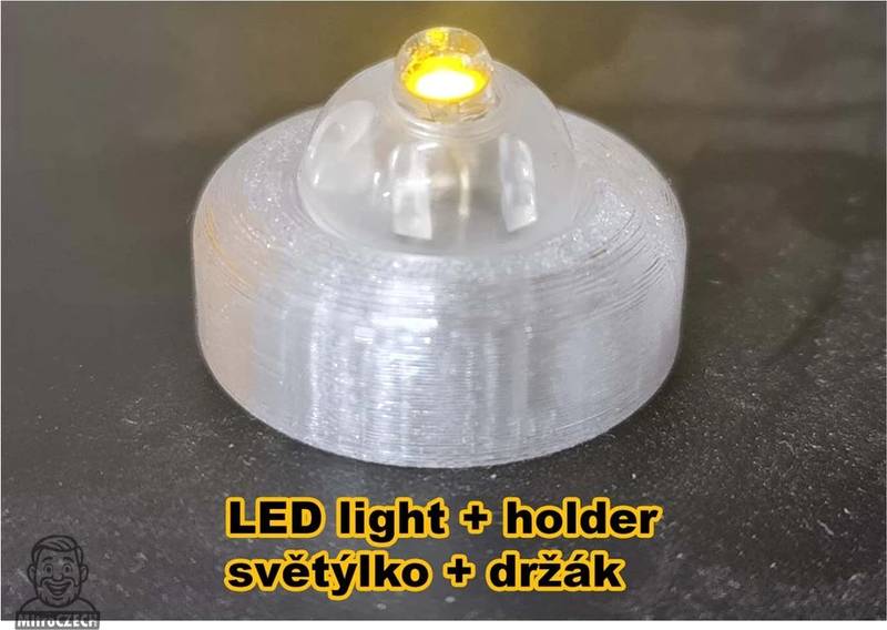 Custom 3D doplněk SETI - LED světýlko slunce