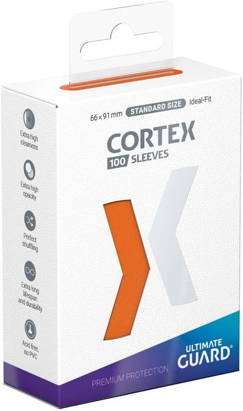 obaly na karty - Cortex Sleeves Standard Size Orange 100 ks