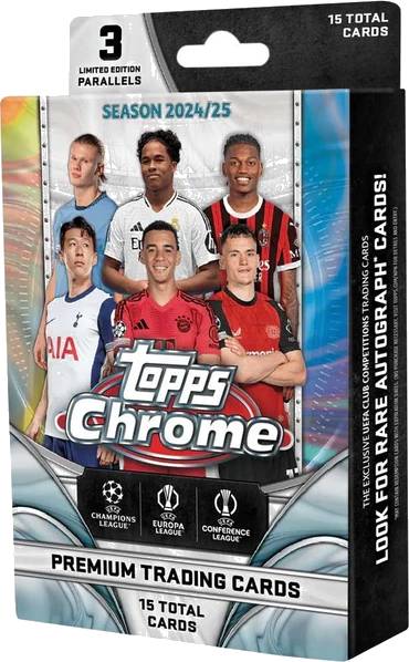 Fotbalové karty Topps 2024-25 Chrome UEFA Club Competitions - Hanger Box