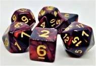 Dice Set Racing Black/Red (7)