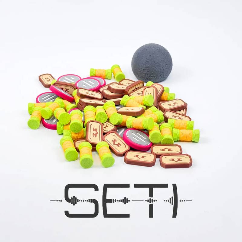 SETI: Pátrání po mimozemské inteligenci - vylepšené žetony Varianta: Nemalovaný měsíc