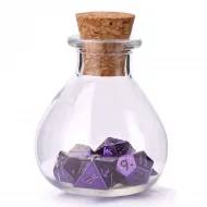 Unseelie Tiny Dice Set in Potion Bottle - Purple (7)
