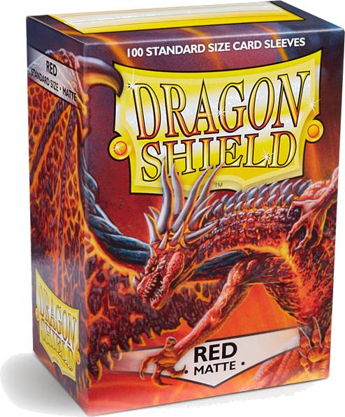 Obaly na karty 63 x 88 mm (Dragon Shield) Červené matné