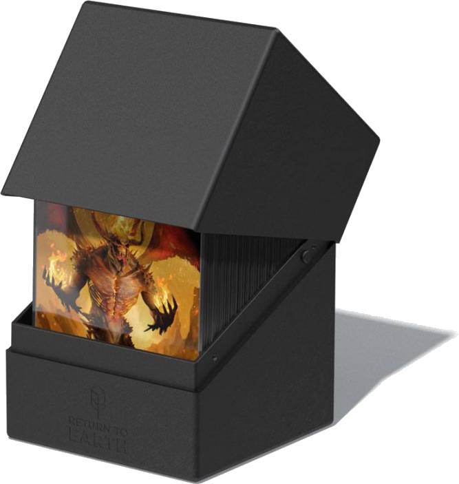 Krabička na karty Ultimate Guard - Boulder Deck Case Return to Earth Black (100+)