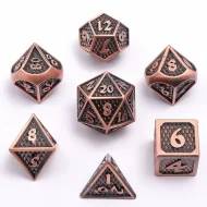 Mini Behemoth Ancient Copper Metal Dice Set (7)