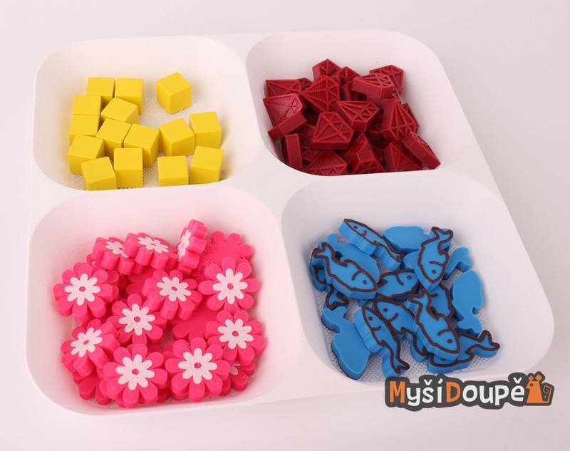 Čtyřmiska - univerzální miska na žetony - bílá