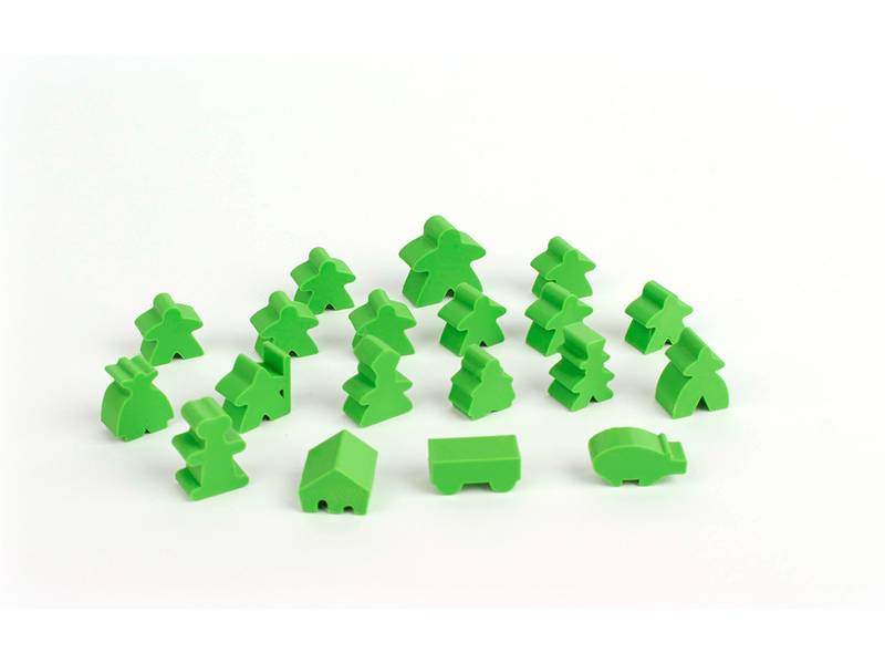 Carcassonne - Figurky Barva: Světle zelená