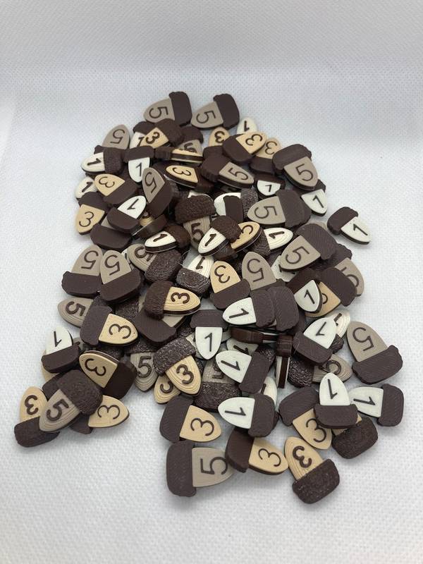 Divočina Severní Ameriky: plastové žetony žaludů