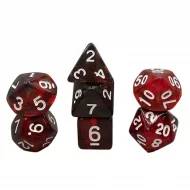 Dice Set Transparent: Lava (7)
