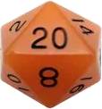 Dice D20: Glow 35mm Orange/Black