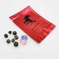 Mystery Metal Mini Dice Set (7) + Enamel Pin