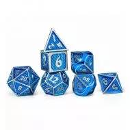 Behemoth Brushed Blue Solid Metal Dice Set (7)