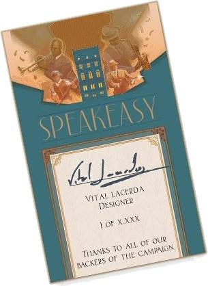 Speakeasy - podepsaná samolepka