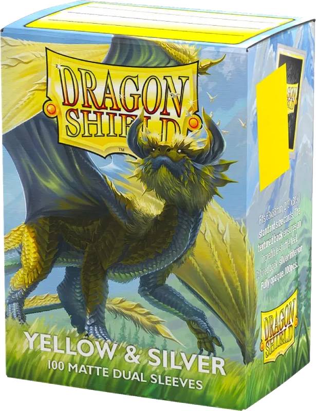Dragon Shield - Matte Dual Yellow & Silver (matné žlué/stříbrné obaly, 100 ks)