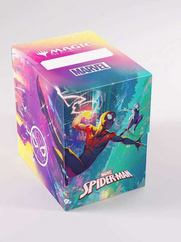 Krabička na karty Gamegenic - Magic: The Gathering Soft Crate 80+ Spider-Man/Spider-Gwen