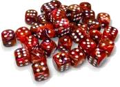 Dice Set Festive Symphony/White 12mm d6 (36x)