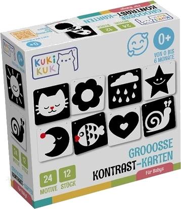 Kukikuk Grooosses Kontrast-Karten Für Babys