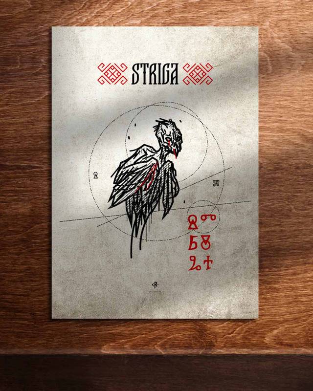 Striga (čarodějnice/upírka) - A4 (210x297 mm)