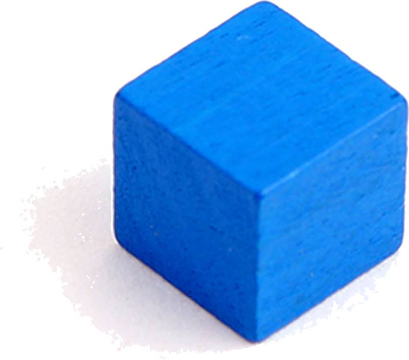 Dřevěné kostičky 10 mm - žetony (20 ks) Barva: Modrá