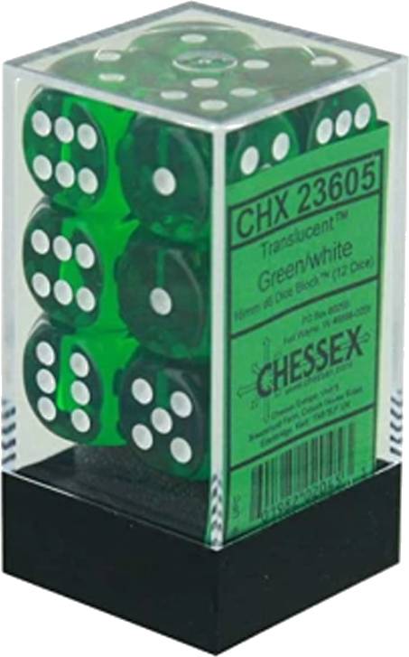 Kostka šestistěnná 16mm - Green/White