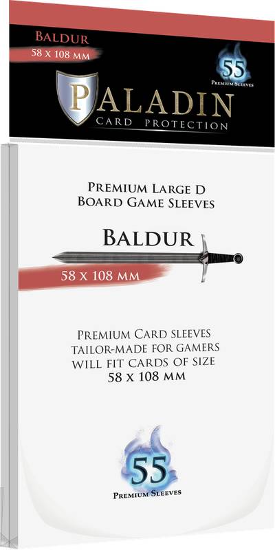 Obaly na karty Paladin - Baldur - 58 x 108 mm 55 ks