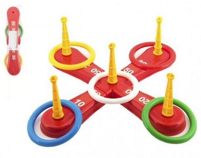 Házecí hra kroužky plast v síťce