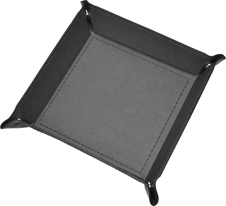 Dice Tray - Tác na kostky, koženka (skládací) Barva: Černá