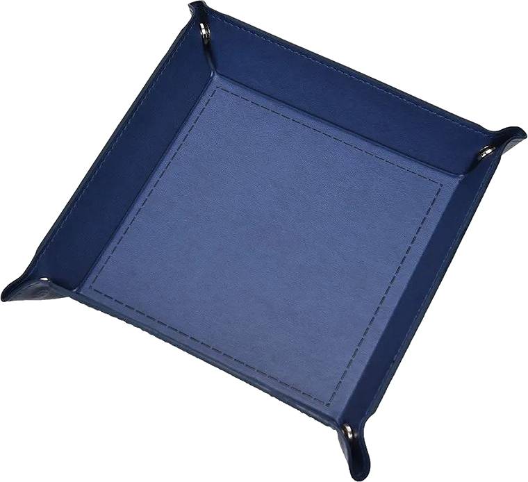 Dice Tray - Tác na kostky, koženka (skládací) Barva: Modrá