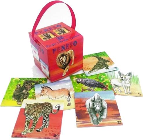 Safari - pexeso v krabičce s úchopem